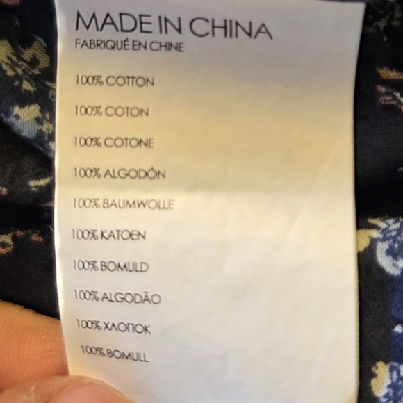 Club Monaco Dark Floral Slim Fit Shirt Size Med - Picture 6 of 6